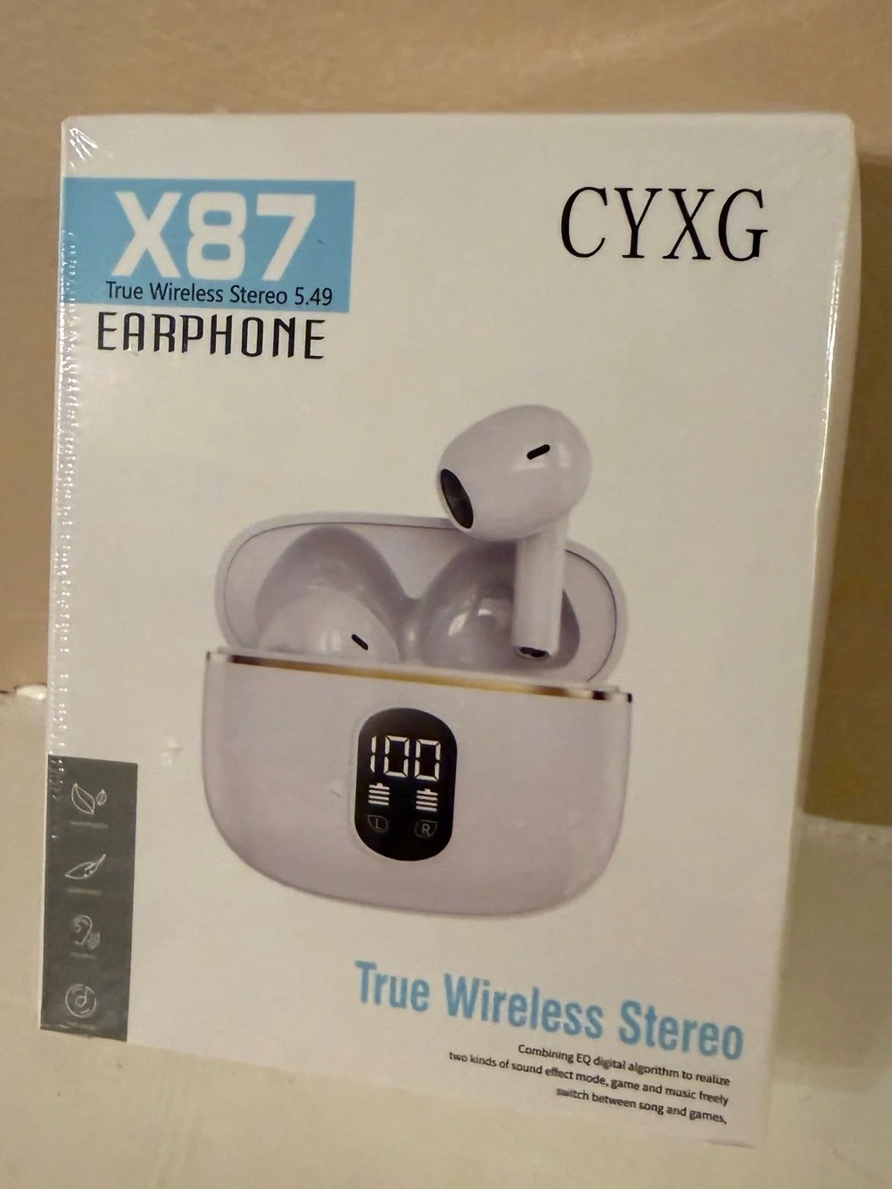 X87 True Wireless Stereo Earphones - White